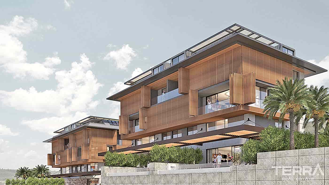Alanya'da Deniz ve Kale Manzaralı Modern Daireler - 55298