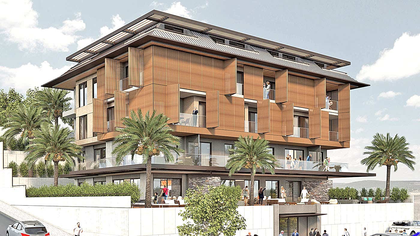 Alanya'da Deniz ve Kale Manzaralı Modern Daireler - 55300