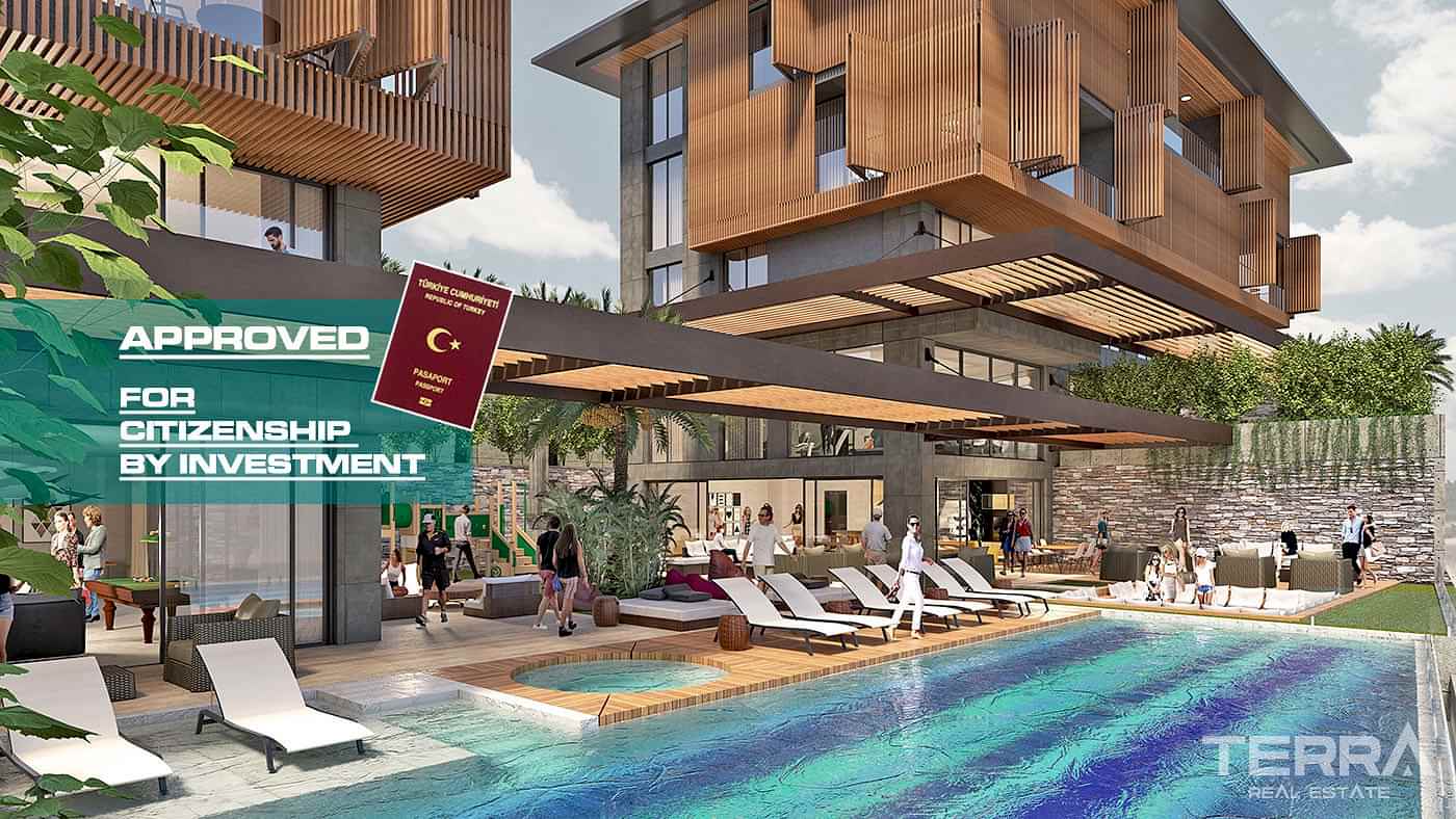 Alanya'da Deniz ve Kale Manzaralı Modern Daireler