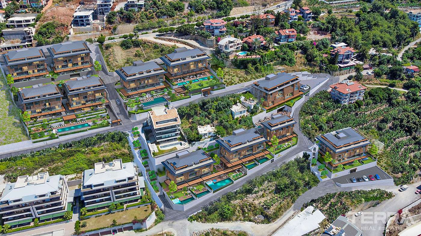 Alanya'da Deniz ve Kale Manzaralı Modern Daireler - 101289