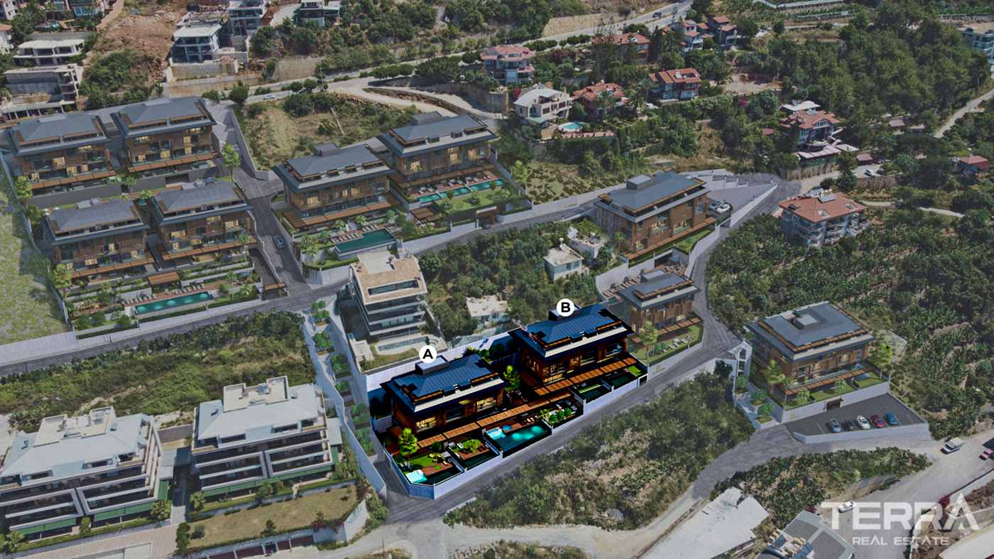 Alanya'da Deniz ve Kale Manzaralı Modern Daireler - 101291