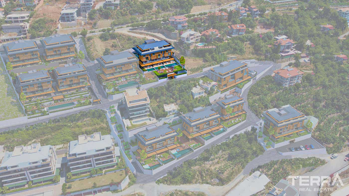 Alanya'da Deniz ve Kale Manzaralı Modern Daireler - 101292