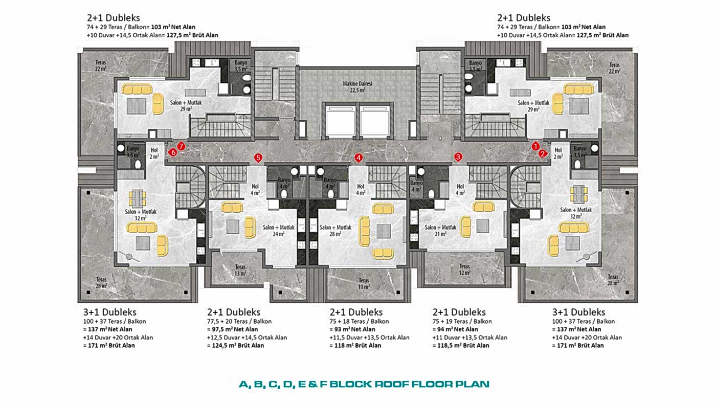 Eksklusive lejligheder på Emerald Grand Deluxe i Alanya, Avsallar - 60380