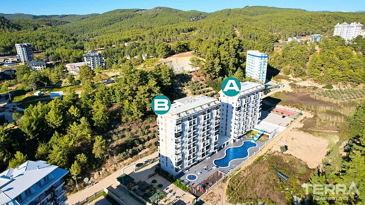 Furnished Flat Surrounded by Pine Forest Offer Luxury Living in Alanya - 101645