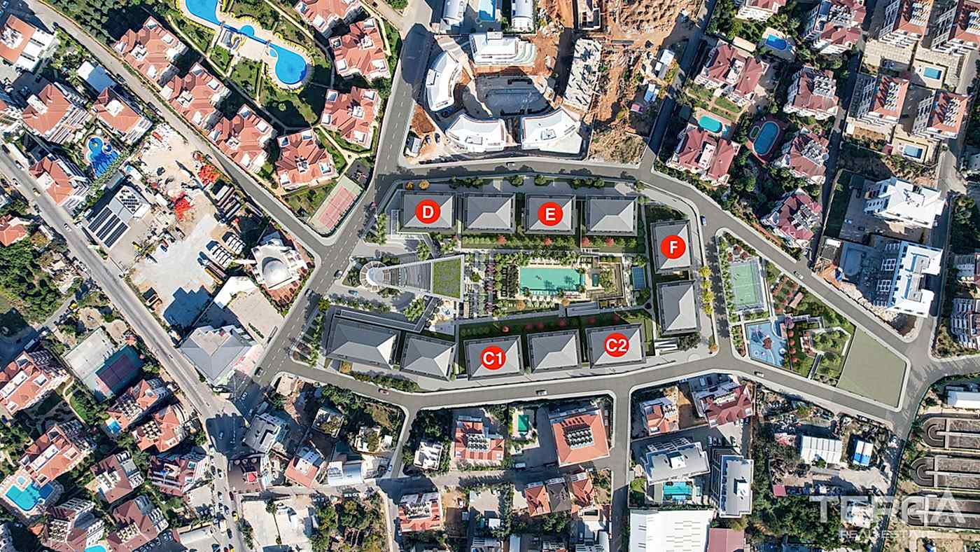Alanya'da Özel Sosyal Olanaklara Sahip Satılık Şık Daireler - 76721