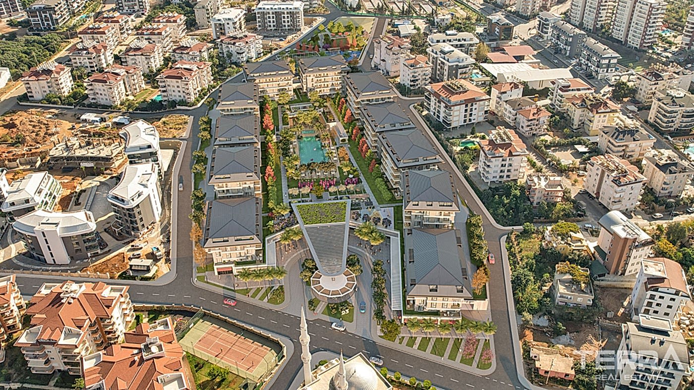 Alanya'da Özel Sosyal Olanaklara Sahip Satılık Şık Daireler - 76723