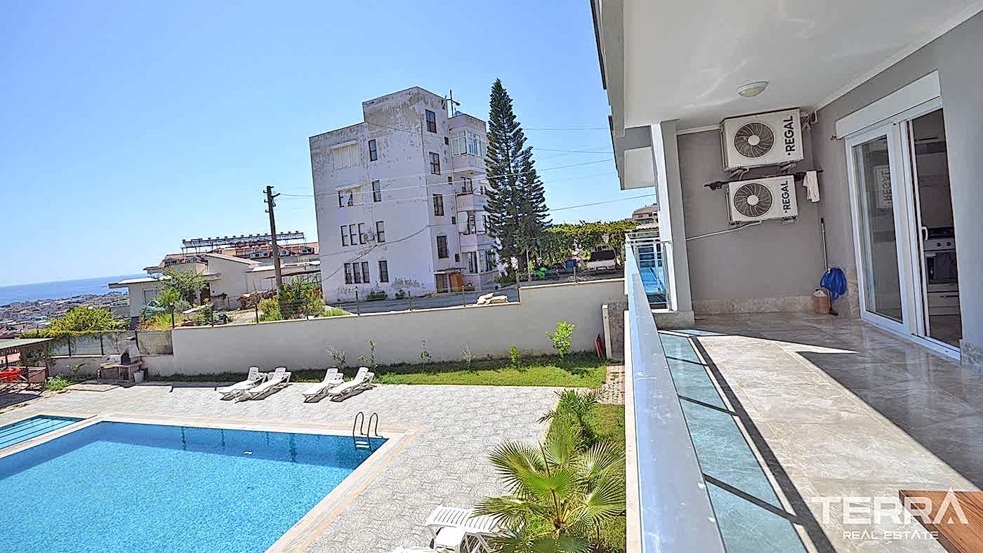 Rummelig lejlighed med havudsigt til salg i Cikcilli, Alanya, Tyrkiet - 84563