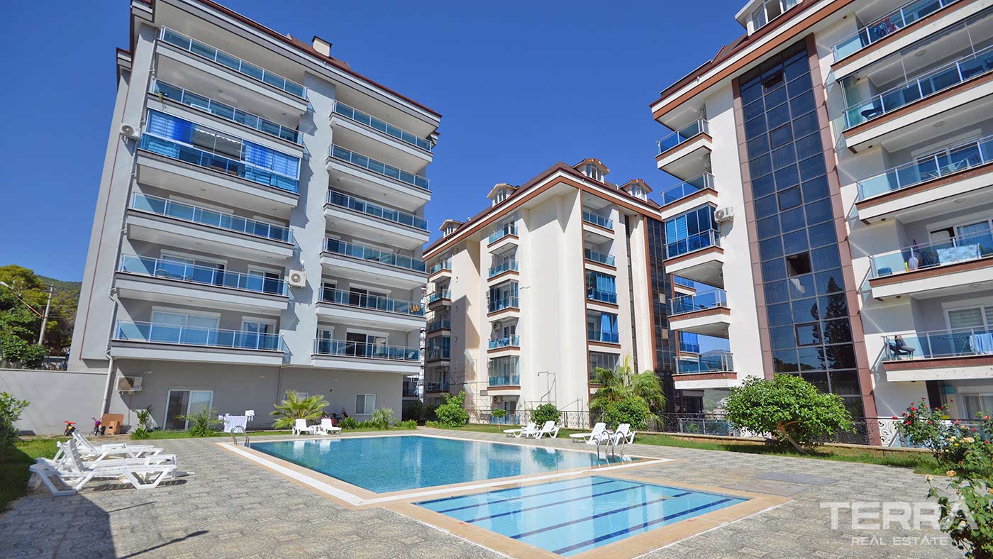 Rummelig lejlighed med havudsigt til salg i Cikcilli, Alanya, Tyrkiet - 84583
