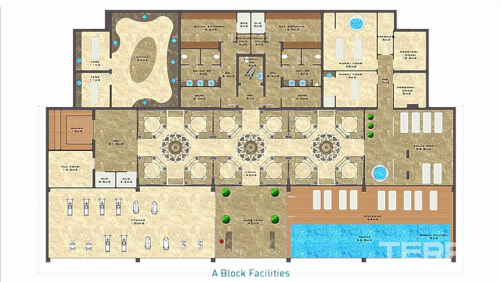 Appartement charmant à vendre avec accès jardin à Kestel, Alanya - 95326