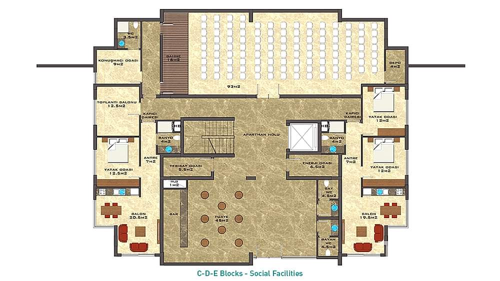 Appartement charmant à vendre avec accès jardin à Kestel, Alanya - 95328