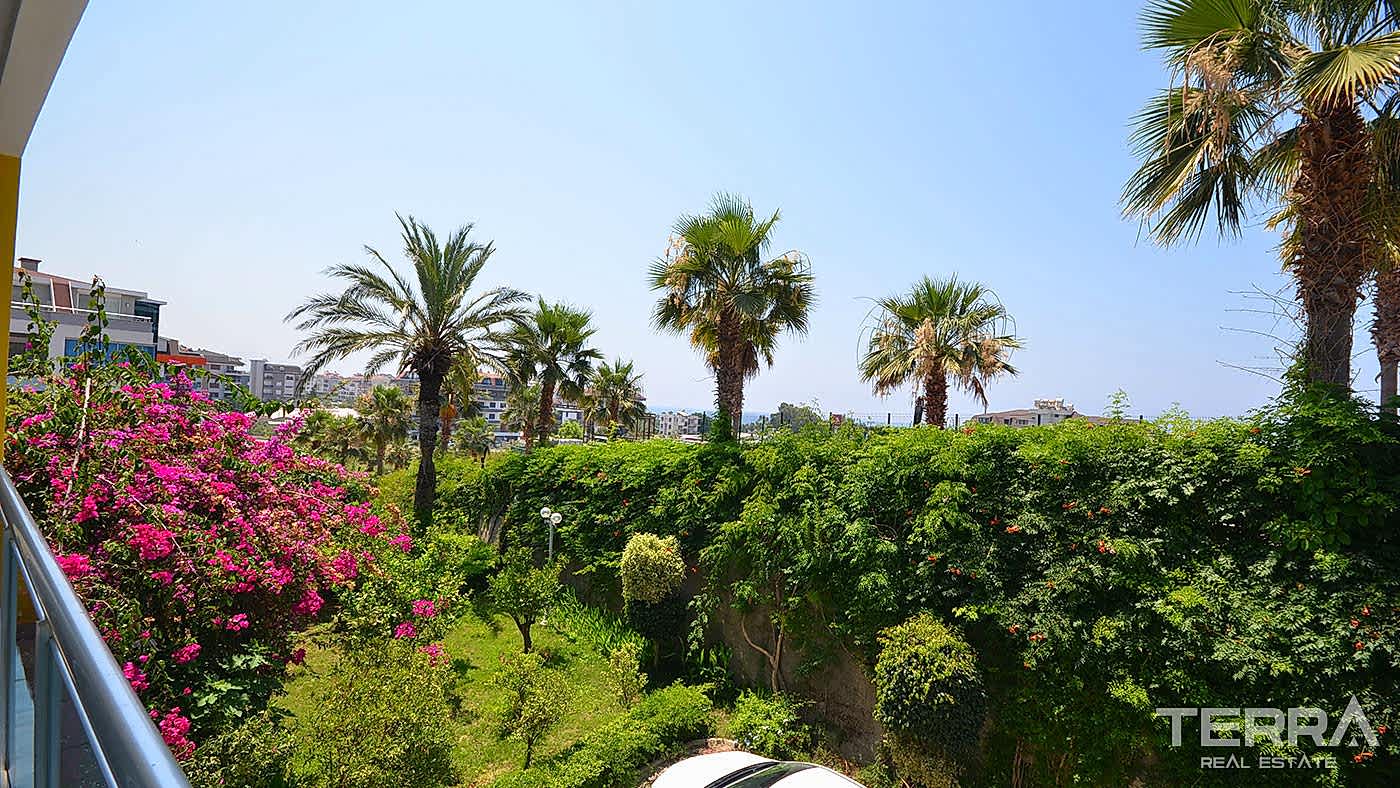 Appartement charmant à vendre avec accès jardin à Kestel, Alanya - 95289