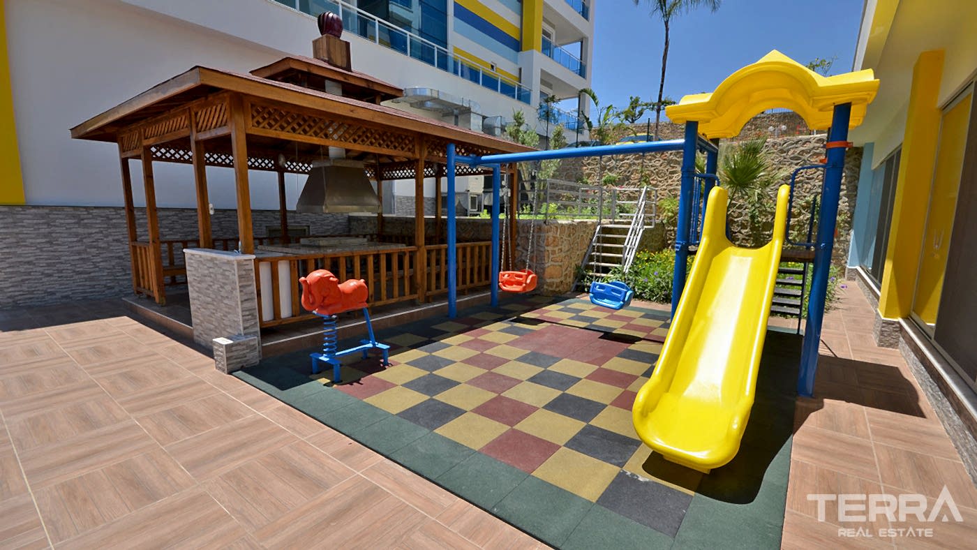 Appartement charmant à vendre avec accès jardin à Kestel, Alanya - 95292
