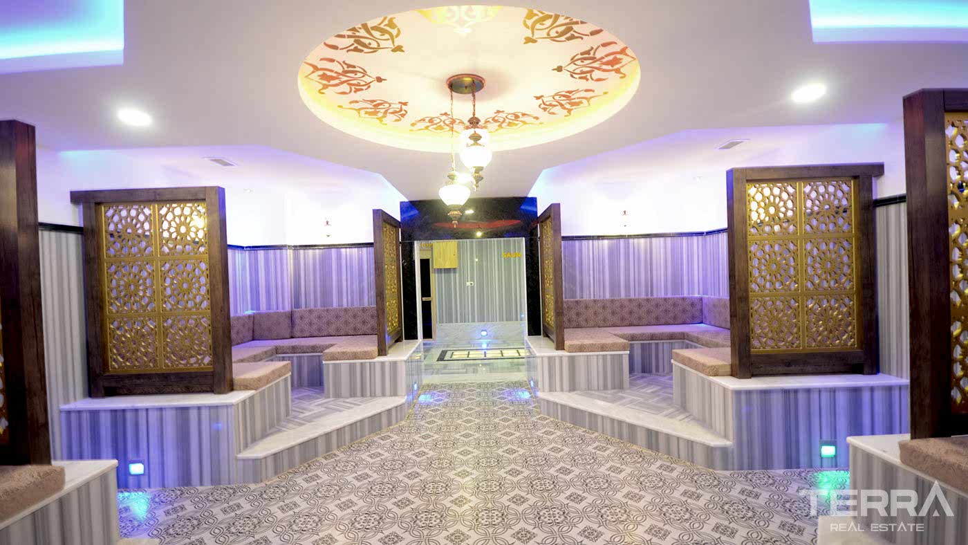 Appartement charmant à vendre avec accès jardin à Kestel, Alanya - 95297