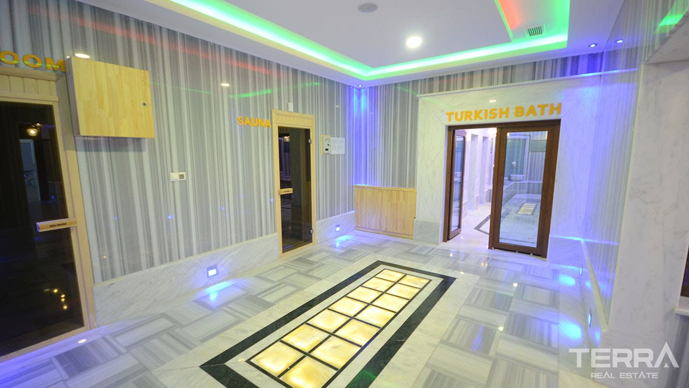 Appartement charmant à vendre avec accès jardin à Kestel, Alanya - 95298