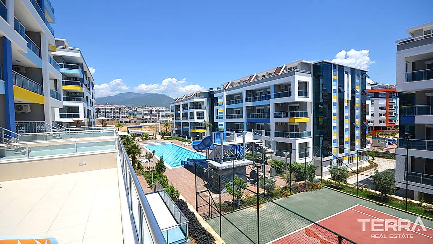 Appartement charmant à vendre avec accès jardin à Kestel, Alanya - 95308