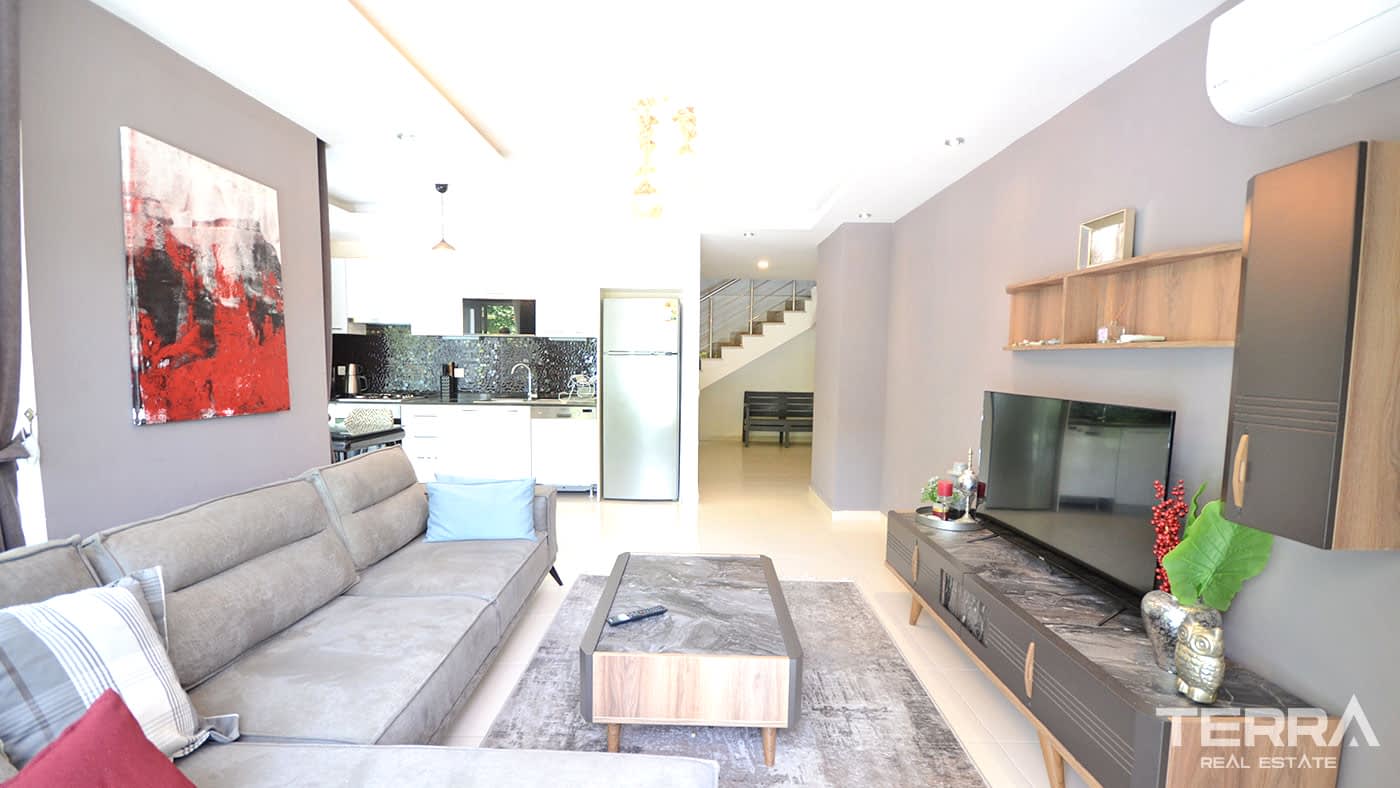 Appartement charmant à vendre avec accès jardin à Kestel, Alanya - 95318
