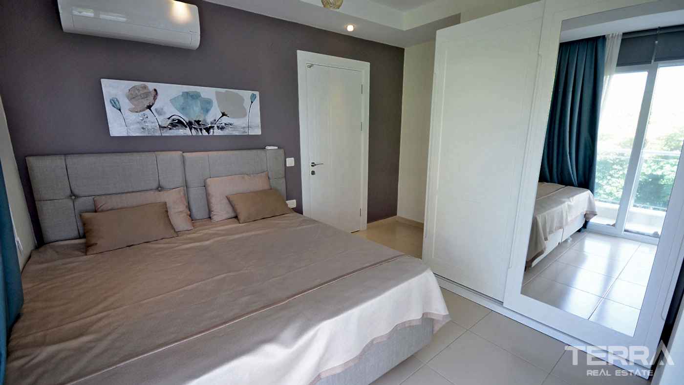 Appartement charmant à vendre avec accès jardin à Kestel, Alanya - 95319