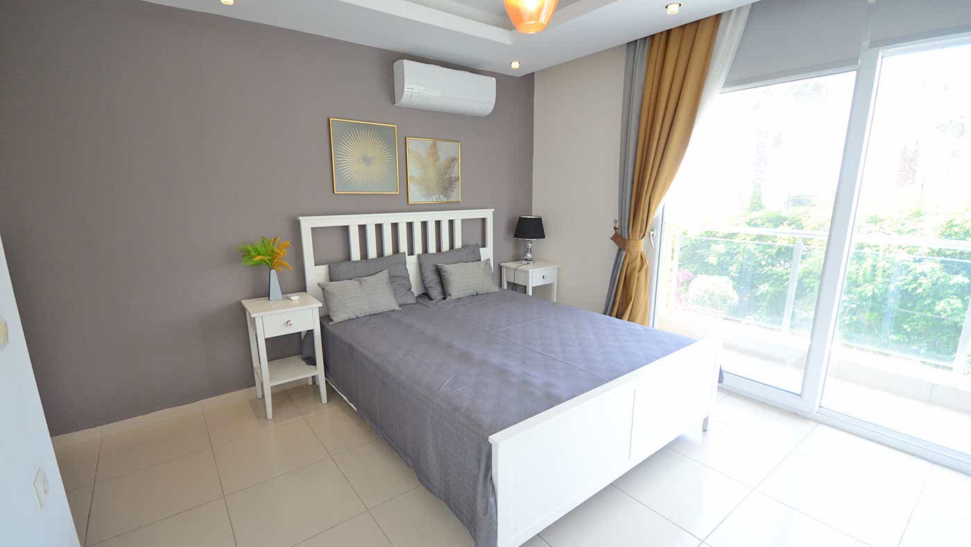 Appartement charmant à vendre avec accès jardin à Kestel, Alanya - 95321