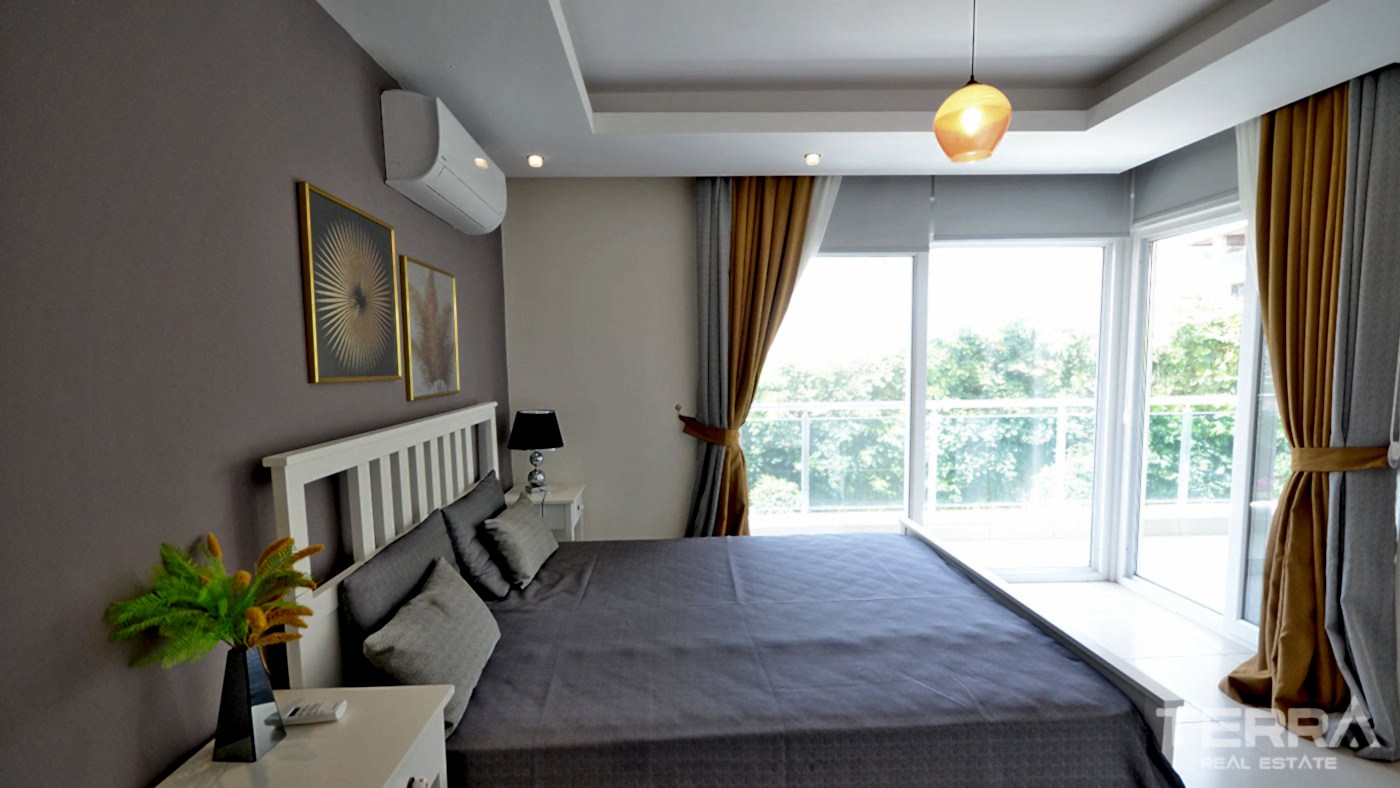 Appartement charmant à vendre avec accès jardin à Kestel, Alanya - 95322