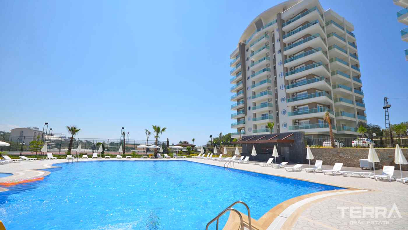 Appartement 2+1 meublé à Avsallar avec piscine, spa & équipements - 96559