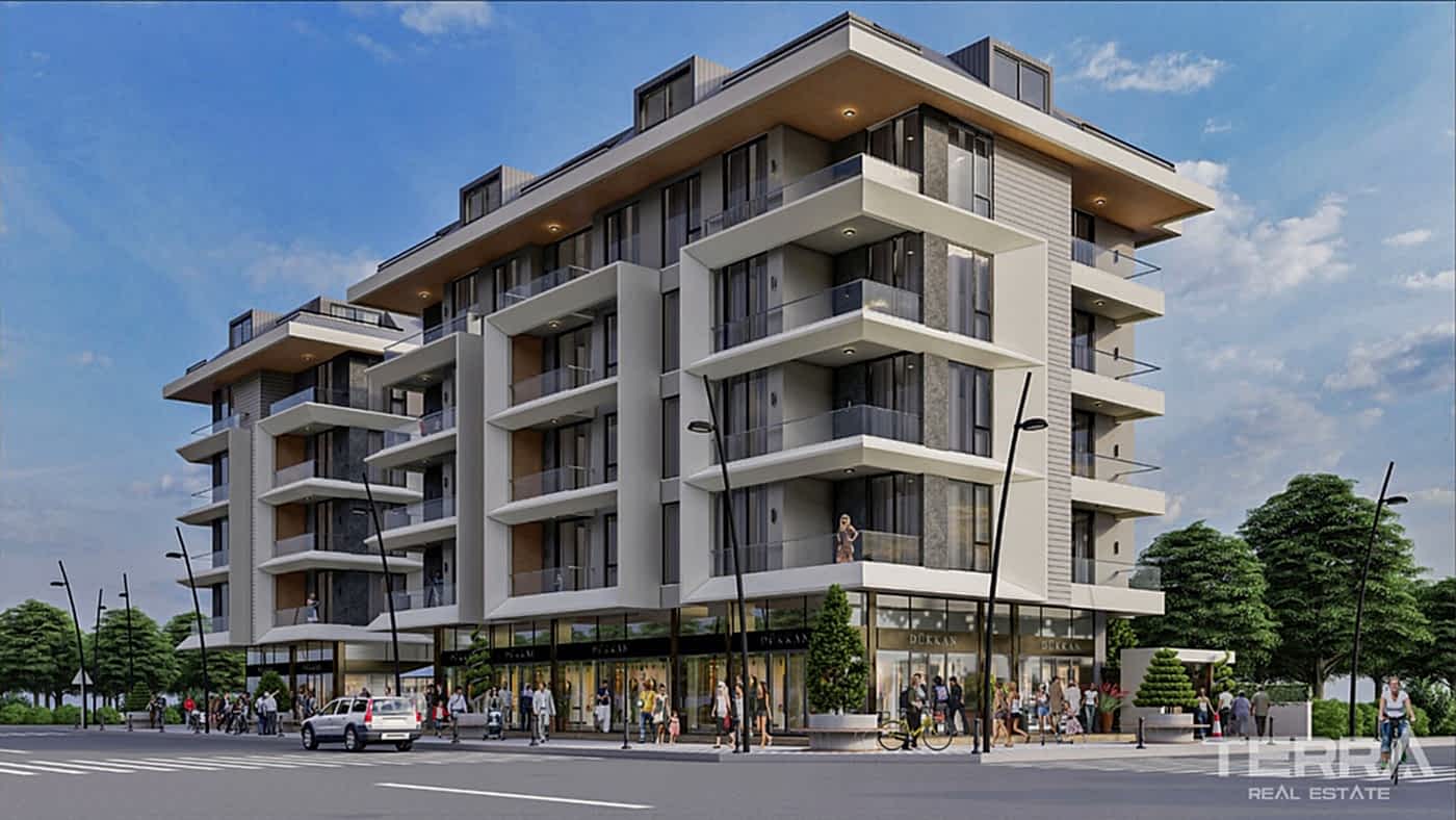 Lejligheder i Oba Centrum, Alanya med strandnær beliggenhed - 97845