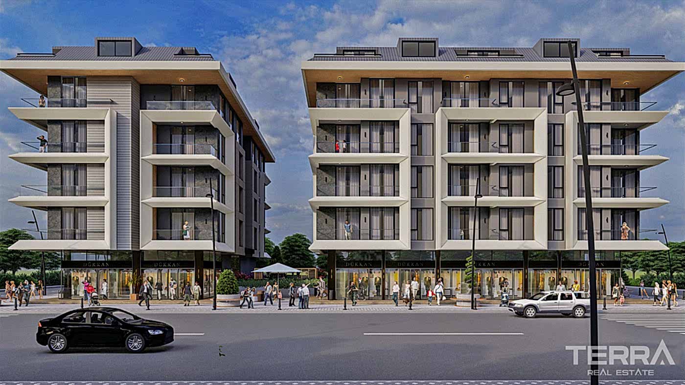 Lejligheder i Oba Centrum, Alanya med strandnær beliggenhed - 97846