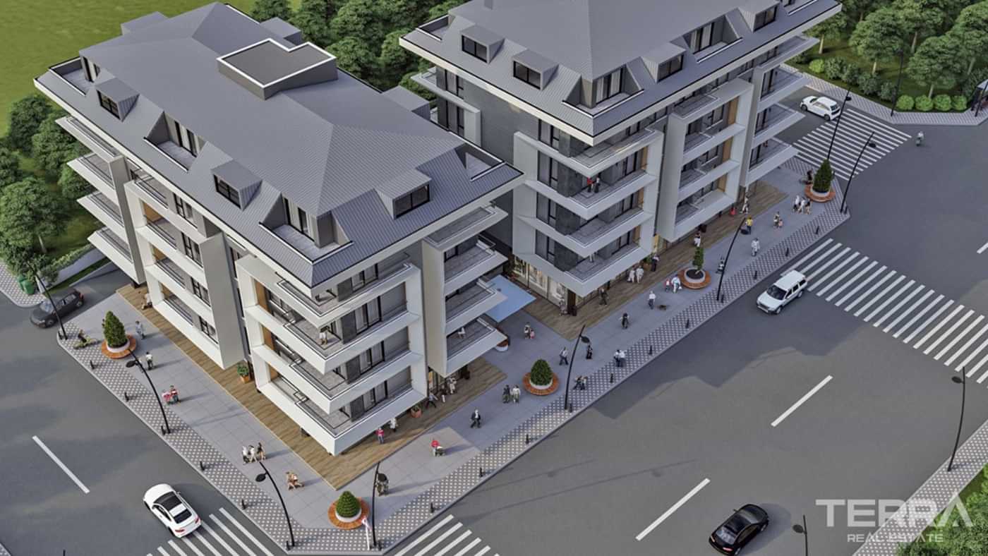 Lejligheder i Oba Centrum, Alanya med strandnær beliggenhed - 97860