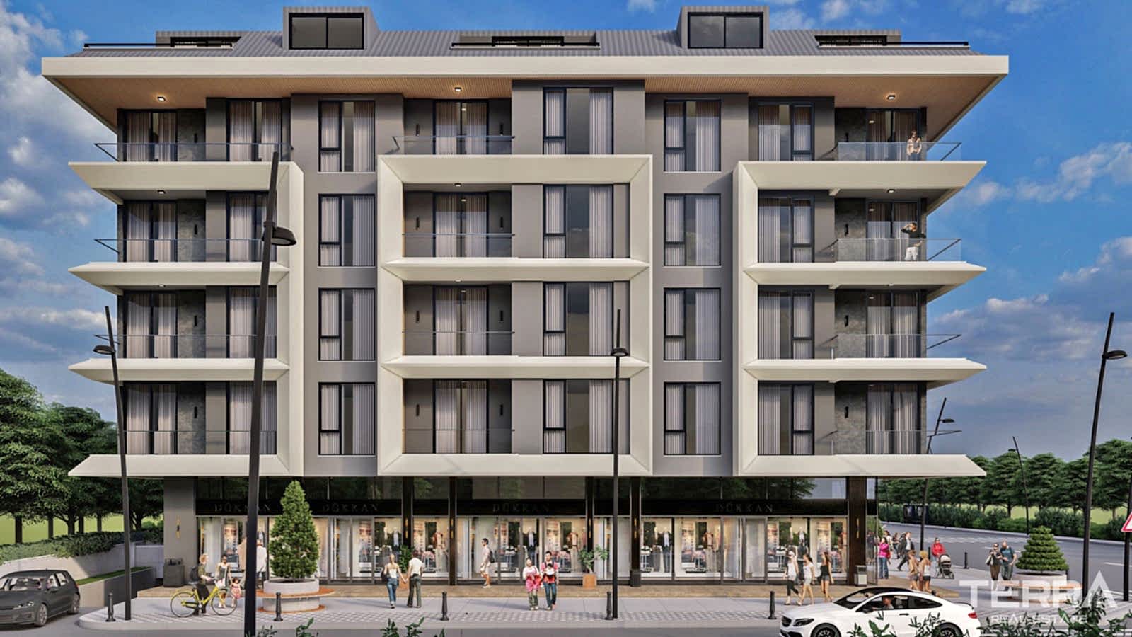 Lejligheder i Oba Centrum, Alanya med strandnær beliggenhed - 97863