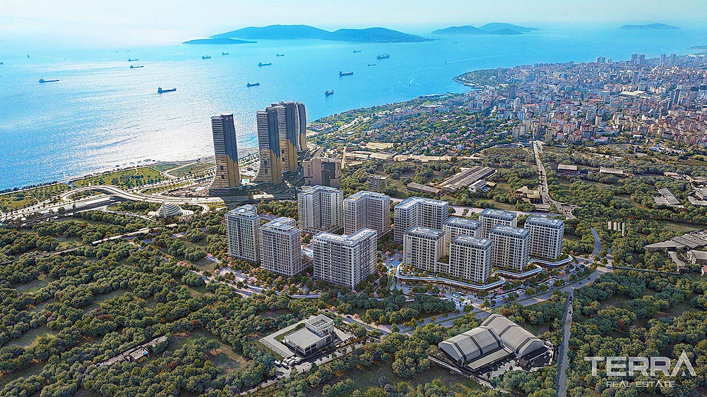 Eksklusive lejligheder med havudsigt til salg i Istanbul, Kartal