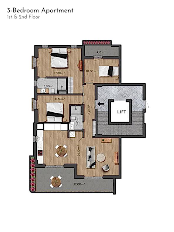 Eksklusive lejligheder til salg i Side, Sorgun, Tyrkiet — Habitat 39 - 106480