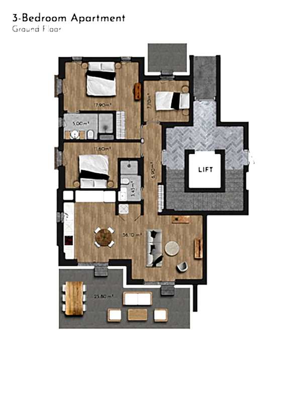 Eksklusive lejligheder til salg i Side, Sorgun, Tyrkiet — Habitat 39 - 106481