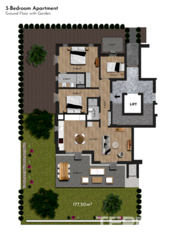 Eksklusive lejligheder til salg i Side, Sorgun, Tyrkiet — Habitat 39 - 106485