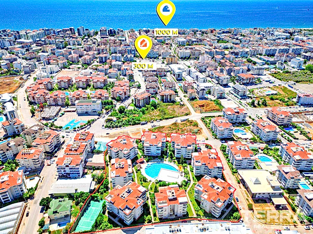Alanya, Oba'da Crown Resort 1 Sitesinde 3+1 Satılık Daire - 109568